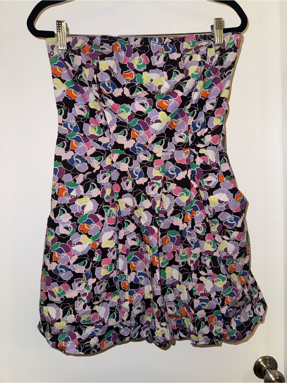 A|X Armani Exchange Strapless Floral Fit & Flare Mini Dress Size 6